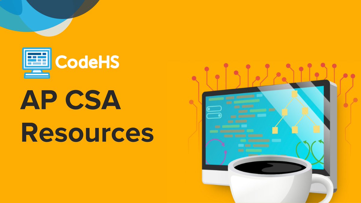 #CSTAPartnerMessage: Preparing for the #APCSA exam? @CodeHS has a variety of resources available to use in your classroom, from free PD workshops to tutorials to practice problems. Learn more and explore all available tools today! codehs.com/curriculum/ap-…