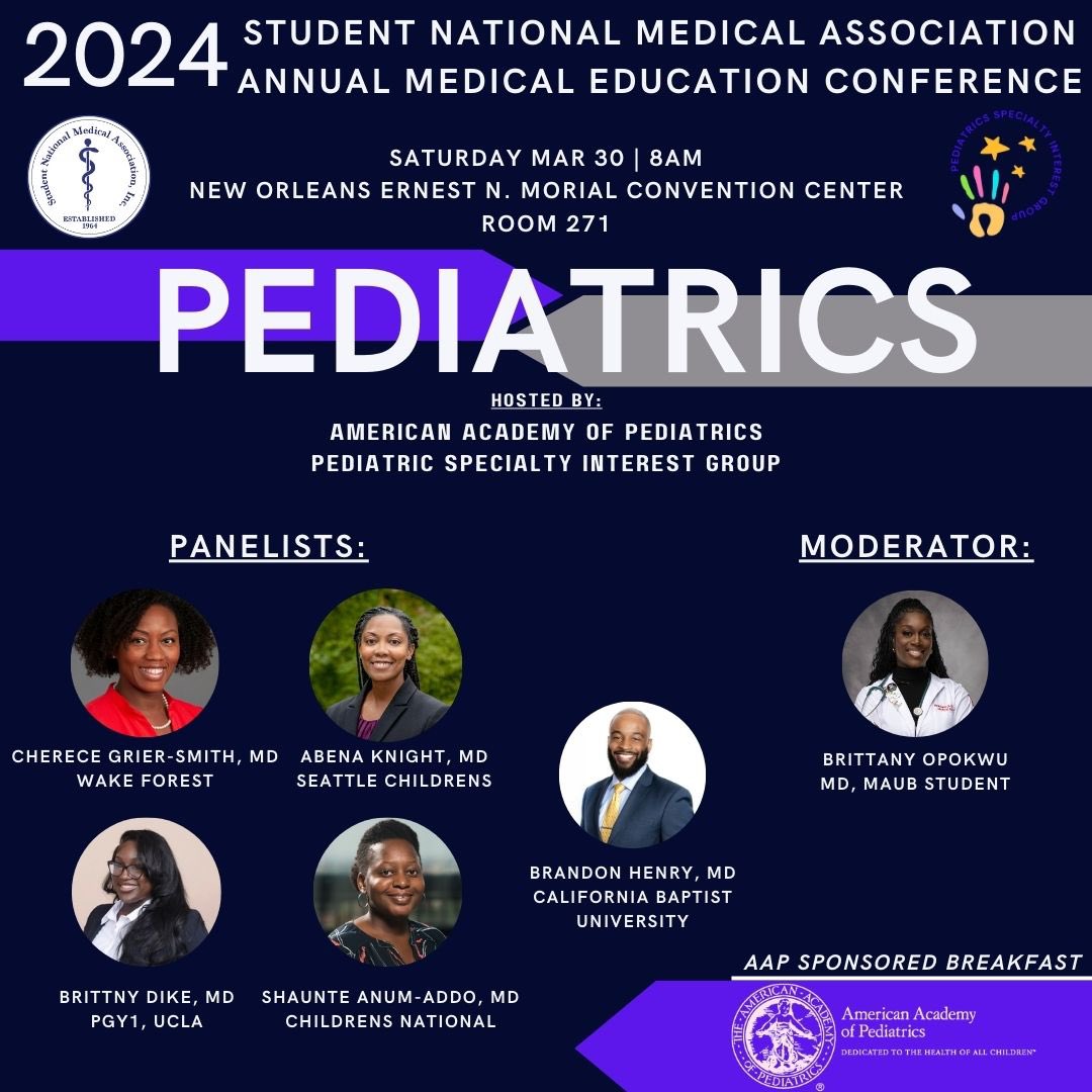 The countdown to #AMEC2024 is over! I remember attending my first conference as an MS1, so encouraged and inspired by the Black excellence I saw around me. Now I’m returning as a rising MS4, moderating the session that initially got me so hype for peds!  Can’t wait!!