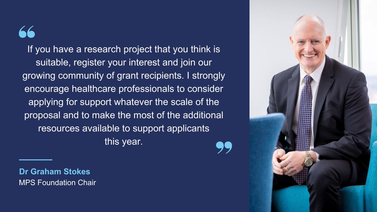 Have a research project with a focus on patient safety and/or the wellbeing of healthcare professionals in medical or dental settings? Consider applying for the MPS Foundation grant programme, open until 3 May 2024 – medicalprotection.org/uk/articles/gl…