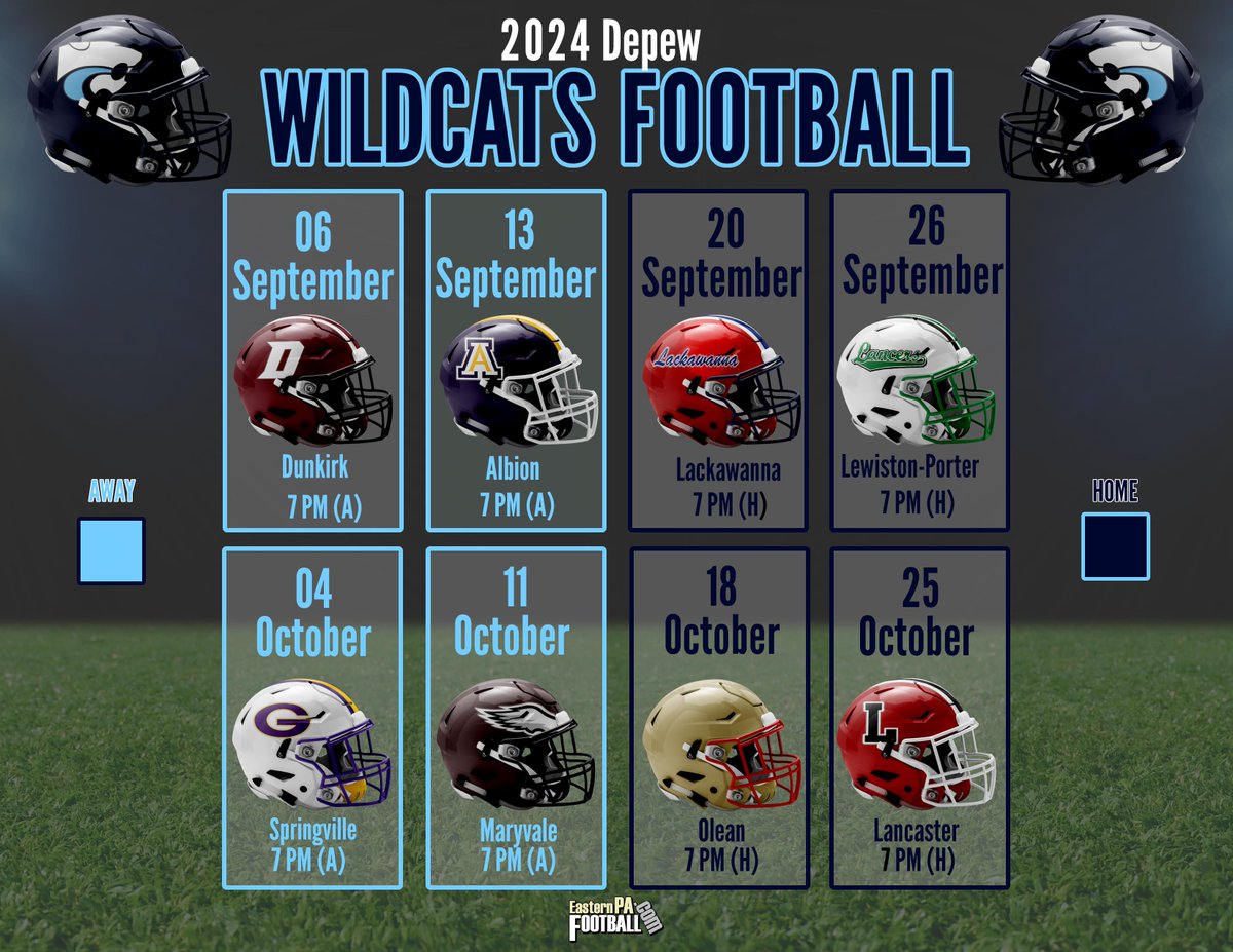 Here we go......
2024 schedule is out !!! Another year, another new division lineup .... 
Big thanks to Chris with <a href="/EPAFootball/">EasternPAFootball</a> for the amazing graphics!