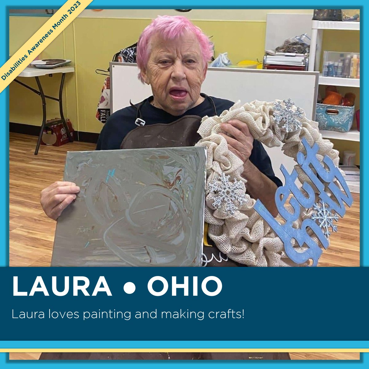 Benchmark_HS's tweet image. March is National Disabilities Awareness Month! Throughout March, the individuals we serve will share their interests and hobbies with all of you as we celebrate #NDAM! #NDAM2024 #NationalDisabilitiesAwarenessMonth2024