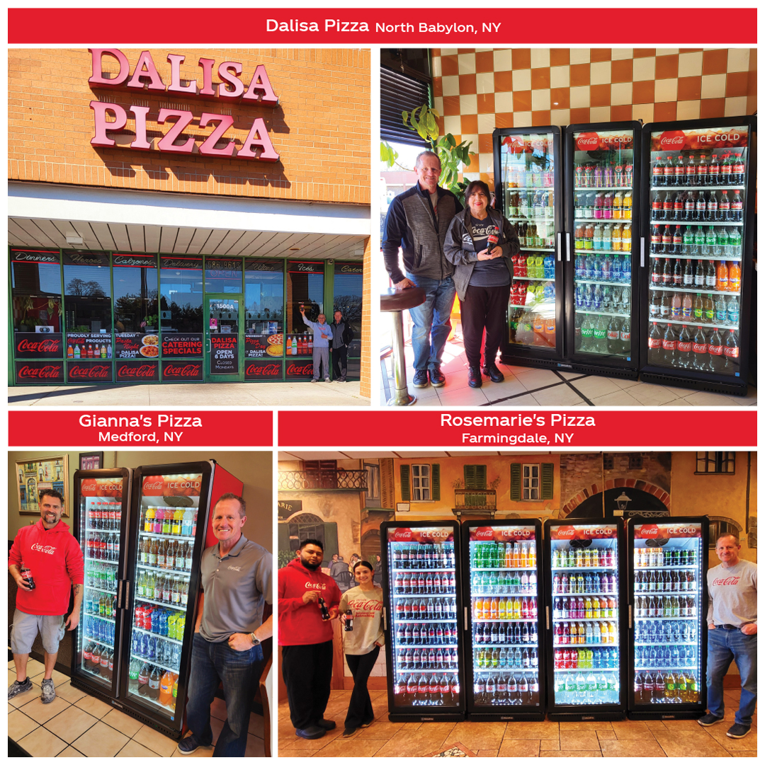 New Business Alert! Team Smithtown is proud to welcome to the family Gianna's Pizza in Medford, Rosemarie's Pizza in Farmingdale and Dalisa Pizza in North Babylon! Great job! #NewBusiness #LongIsland #LibertyCocaCola