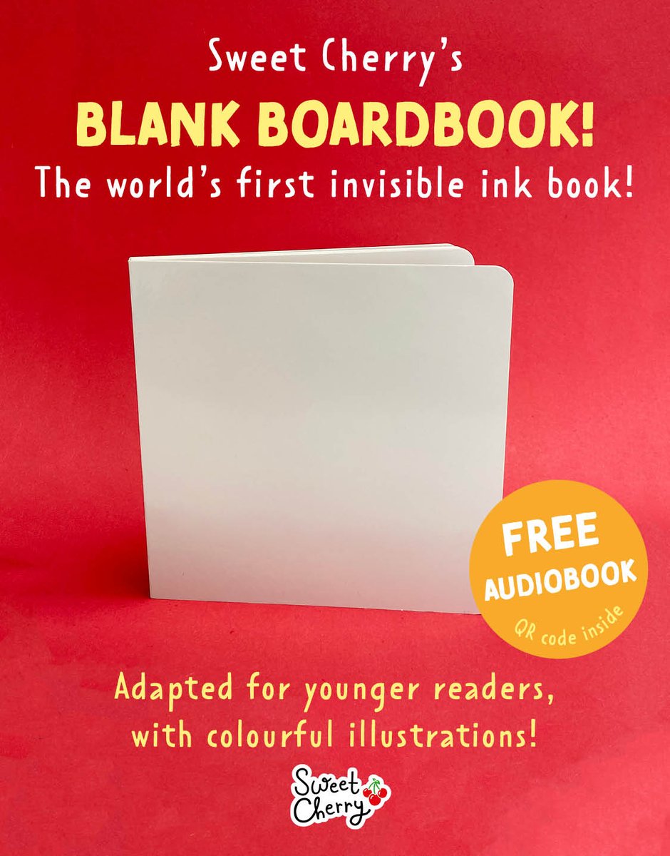 We’re SO excited to finally be introducing you all to our Blank Boardbook range! Due to the invisible content, these books can be enjoyed by the entire family regardless of age, and they even come complete with a FREE audiobook! #InvisibleInk #SweetCherryPublishing