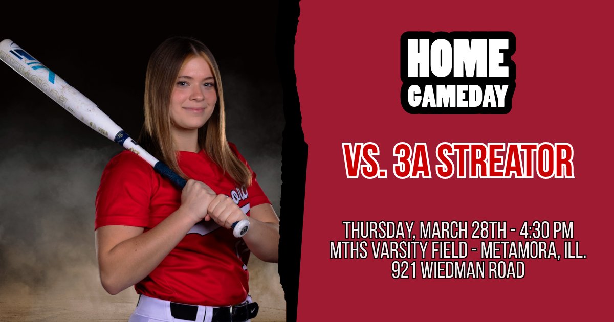 Right back to work!  

🥎 | 3A #3 @SoftballMTHS (6-1) 
🆚 | 3A Streator (1-2) 
📍 | @MTHSAthletics 
🕰️ | 4:30 PM 
🌥️ | 58 degrees, mostly cloudy, 14 mph wind out to RF
📺 | 'Streator Varsity Bulldog'; GameChanger
📊 | 'Metamora Varsity Redbirds'; GameChanger

#WeOverMe #pjspreps