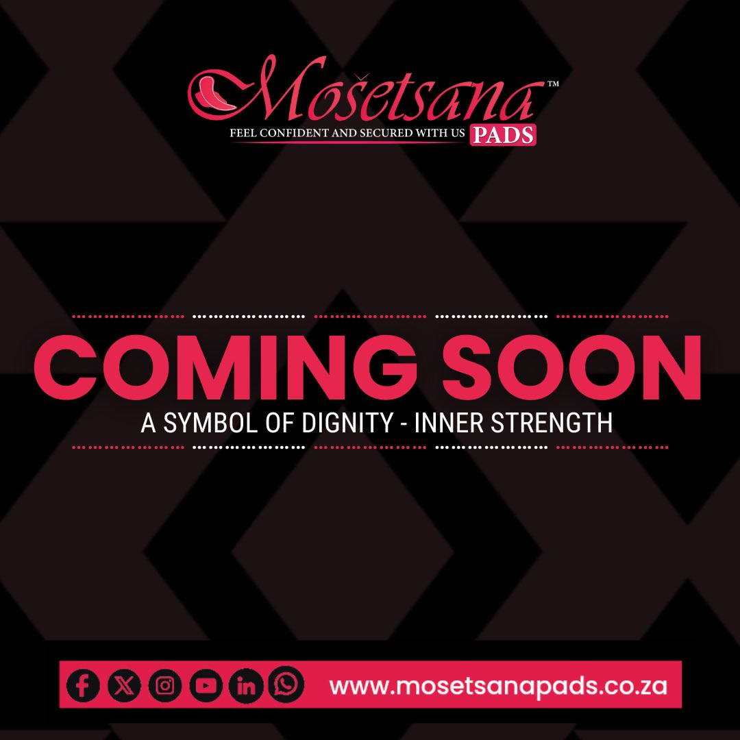 A SYMBOL OF DIGNITY-INNER STRENGTH 🌸🩷 Stay tuned on mosetsanapads.co.za as we continue to expand and being innovative. 💖