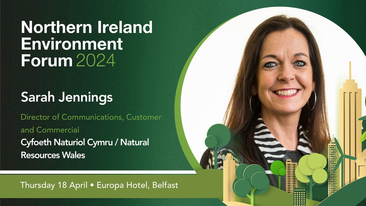 3 weeks until the Northern Ireland Environment Forum 2024 🌳 Sponsored by Carson McDowell In association with the Department of Agriculture, Environment and Rural Affairs Meet the speakers 👋 Sarah Jennings Natural Resources Wales Register today ➡️nienvironmentforum.com