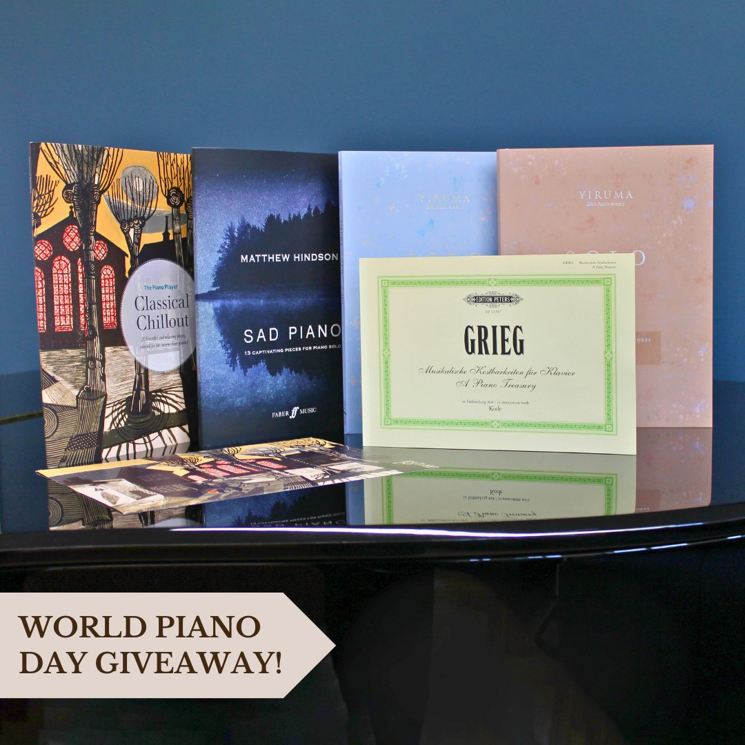 To celebrate World Piano Day, we've teamed up with @FaberMusic & @EditionPeters to give you the chance to win over £70 worth of piano repertoire books! The bundle includes works by Edvard Grieg, Yiruma and others. You can enter in 3 easy steps... 👇🏽