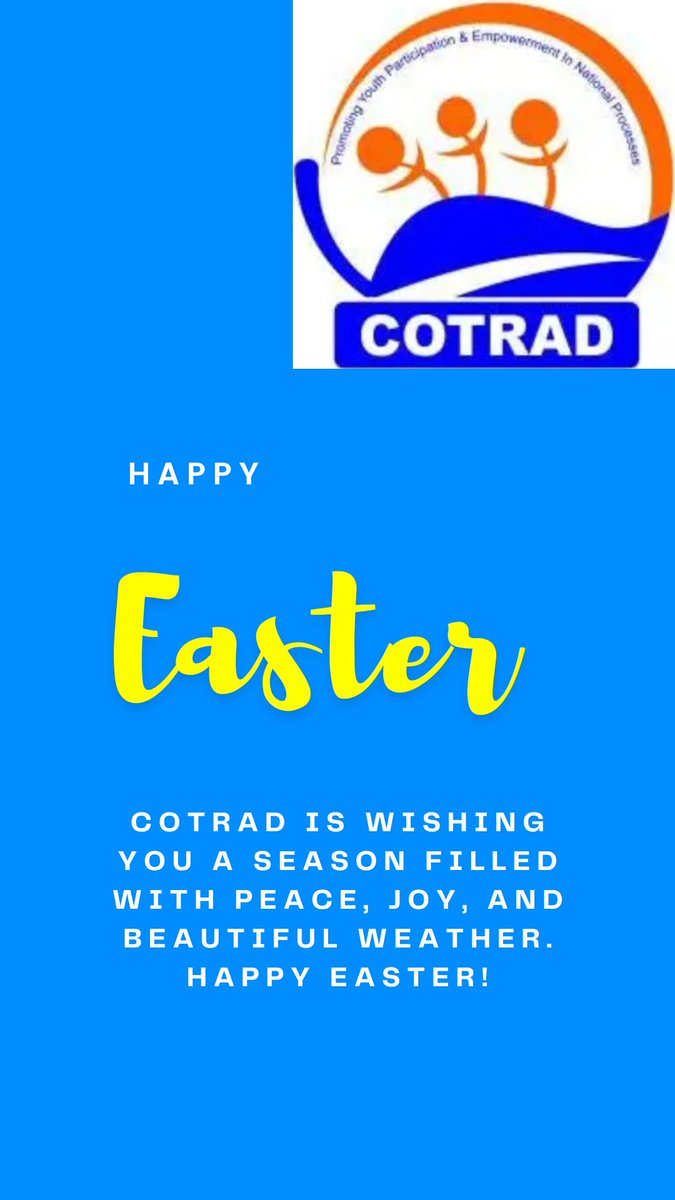 COTRAD is wishing you a season filled with peace, joy, and beautiful weather. Happy Easter! @NhimbeFM @WCOZIMBABWE @zivanaimuzorodz @tinashechi