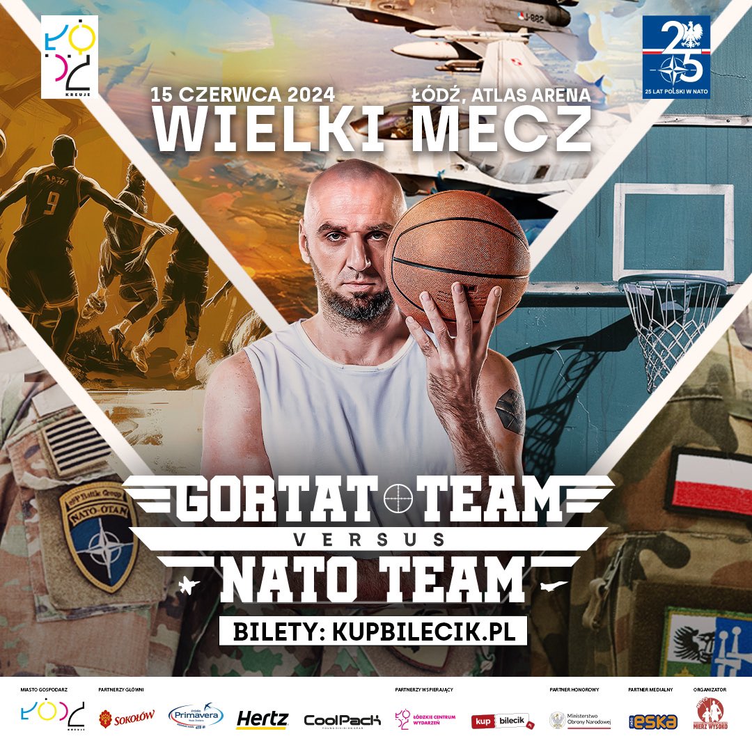 Paweł Stalmach (@pawelstalmach) on Twitter photo 🔥🏀 WIELKI MECZ GORTAT TEAM vs NATO TEAM⭐️ <a href="/MGortat/">Marcin Gortat🇵🇱</a> <a href="/Miasto_Lodz/">Łódź</a> <a href="/MON_GOV_PL/">Ministerstwo Obrony Narodowej 🇵🇱</a> 🔥🏀 WIELKI MECZ GORTAT TEAM vs NATO TEAM⭐️ <a href="/MGortat/">Marcin Gortat🇵🇱</a> <a href="/Miasto_Lodz/">Łódź</a> <a href="/MON_GOV_PL/">Ministerstwo Obrony Narodowej 🇵🇱</a>