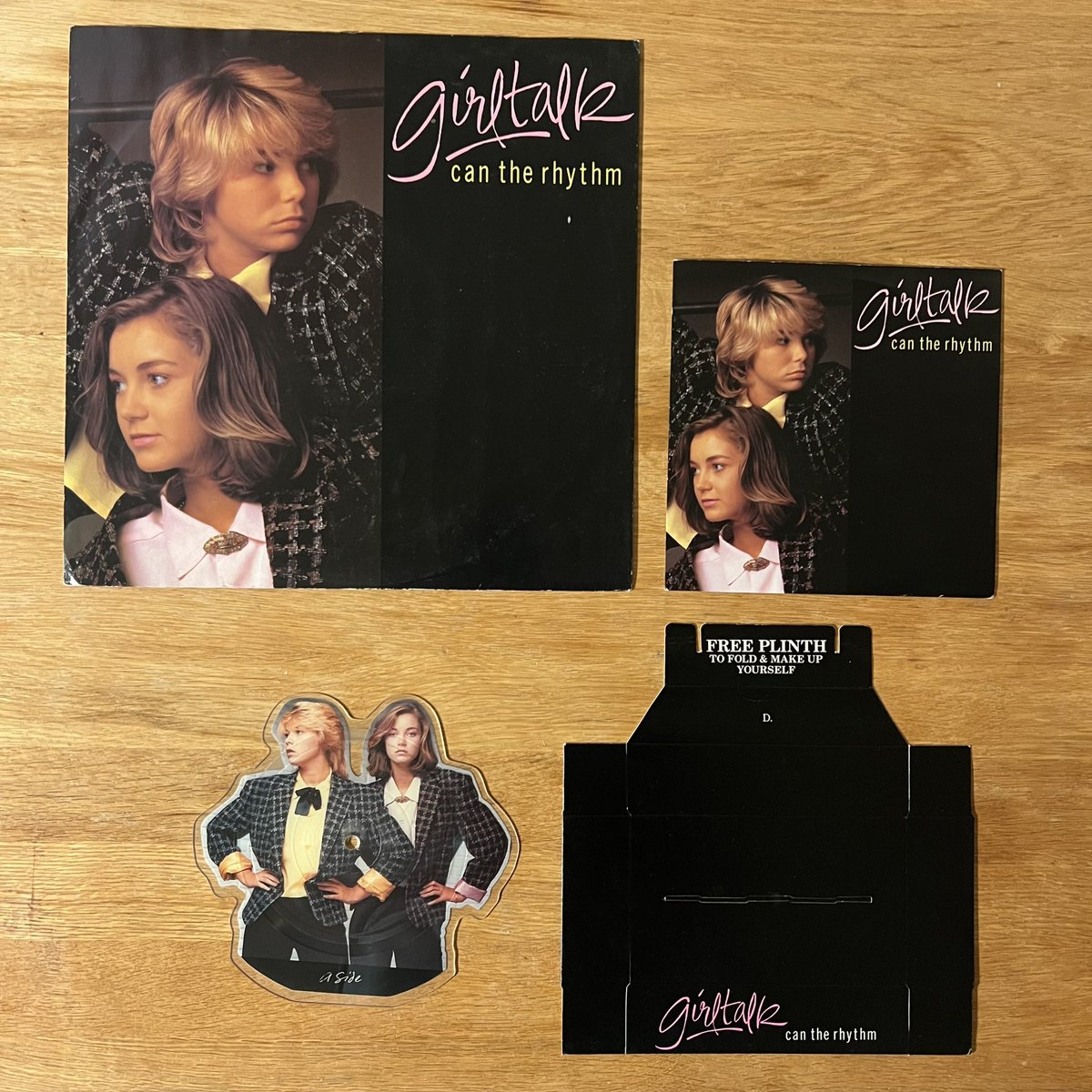 RetroPopBoy's tweet image. #StockAitkenWaterman single number 6 was “Can the Rhythm” by Girl Talk, released in October 84 on 7”, 12” and their first picture disc! It reached number 92 on the UK Charts. #SAWCollection #PWLCollection
#PWL40 #PWL