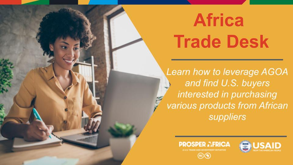 Prosper Africa is proud to launch of The Africa Trade Desk (ATD), announced yesterday by @USAID Deputy Administrator @ColemanUSAID at the Tradeand Innovation Forum at @GeorgiaTech . prosperafrica.gov/news/usaid-lau… #AtlantaPhambili