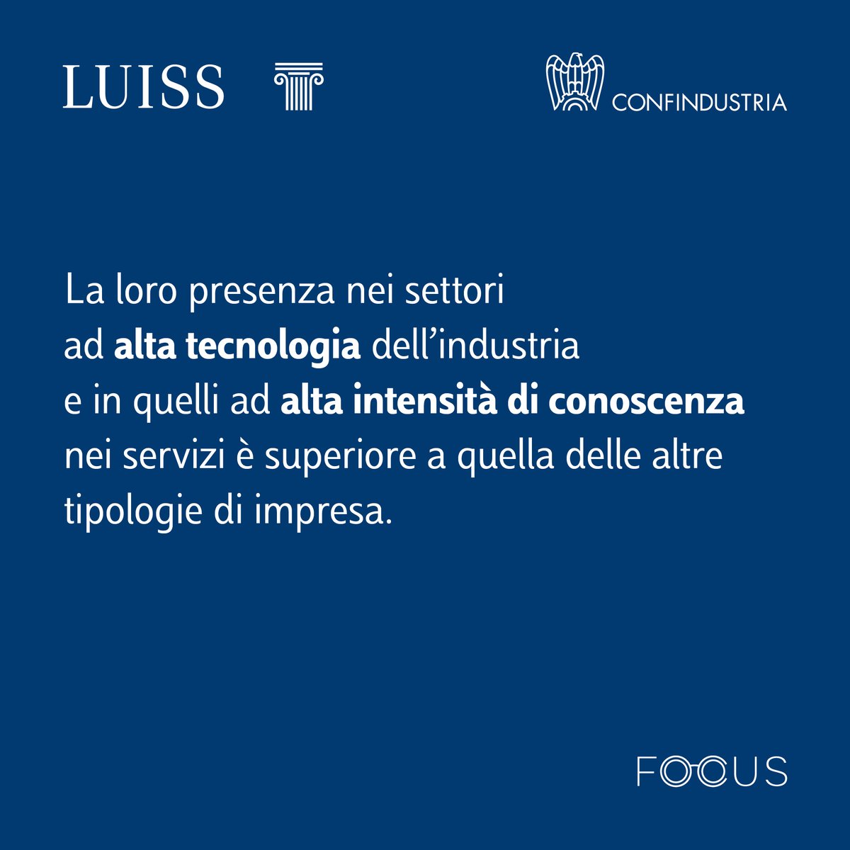 Qualità, innovazione, investimenti, sostenibilità e internazionalizzazione. Luiss e @Confindustria presentano il V Rapporto dell’Osservatorio Imprese Estere in collaborazione con @istat_it, @IMTLucca e ICE-Agenzia. Scorri e scopri di più 👉