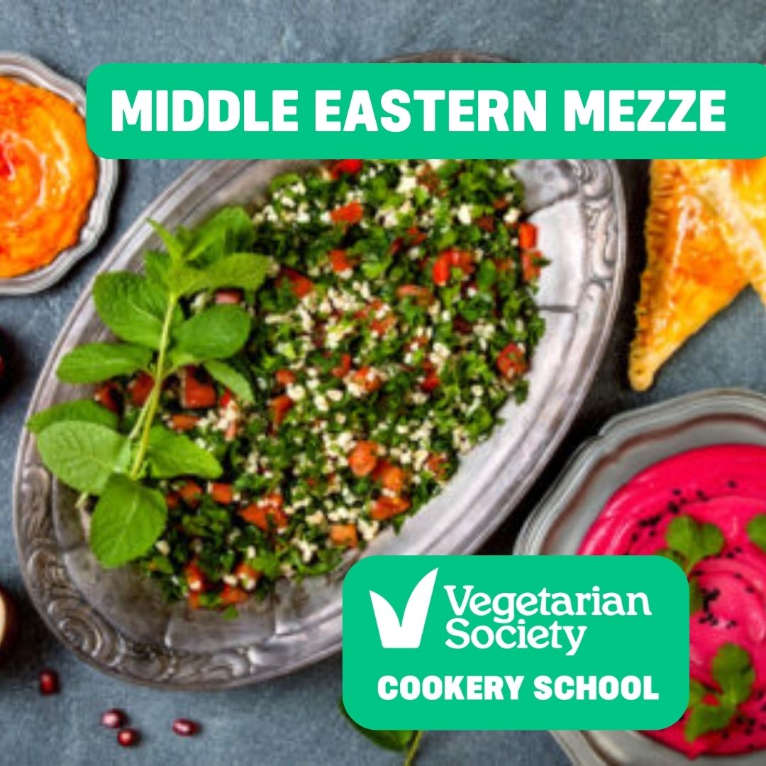 Join us for a middle eastern feast! In this class we’ll show you how to make delicious small dishes to form a gorgeous flavour-filled mezze. find out more at vegsoc.org/classes/middle… 📅13 April at 9:30am