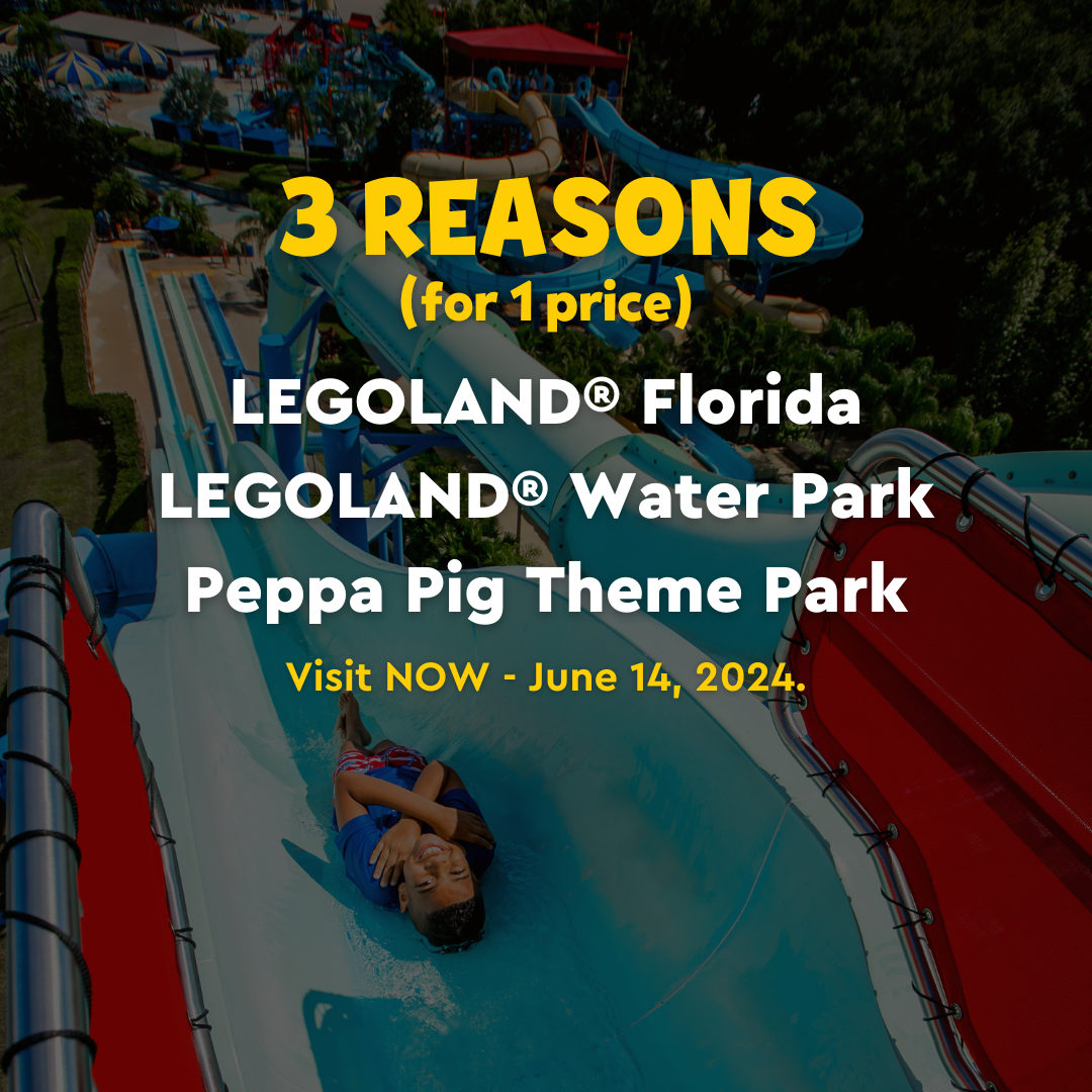 You read that right. 👏 3 Parks for only $29. Time to plan your Spring Break visit! legolandflorida.visitlink.me/nUDa6t