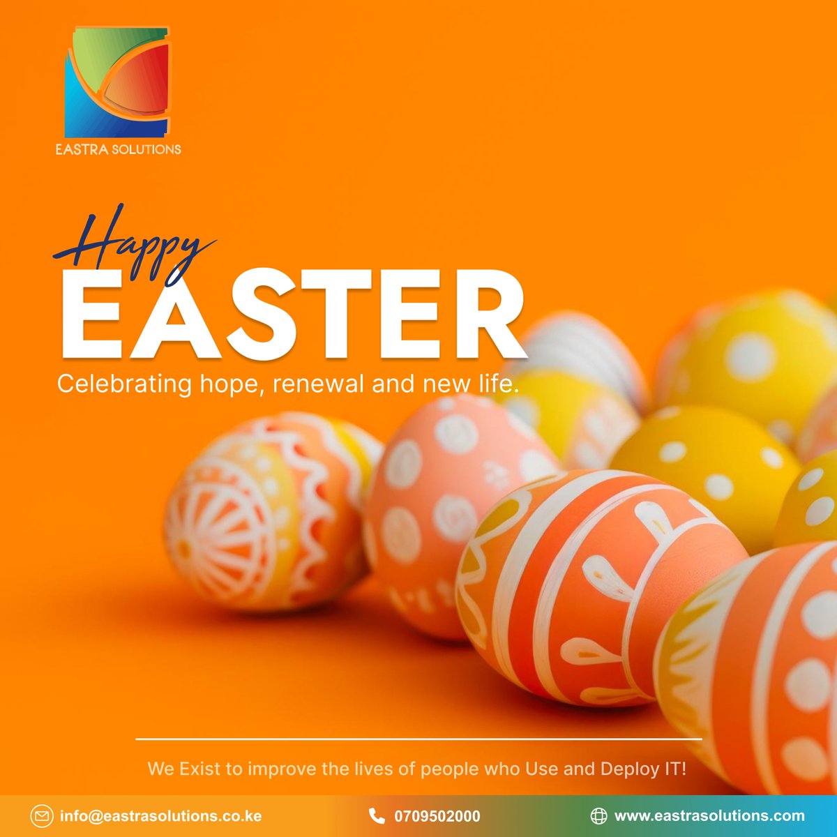eastra_ltd's tweet photo. Let the Easter egg hunt begin! 
Eastra Solutions wishes you a delightful Easter holiday.🐣 https://t.co/ltTv3Uh0oa