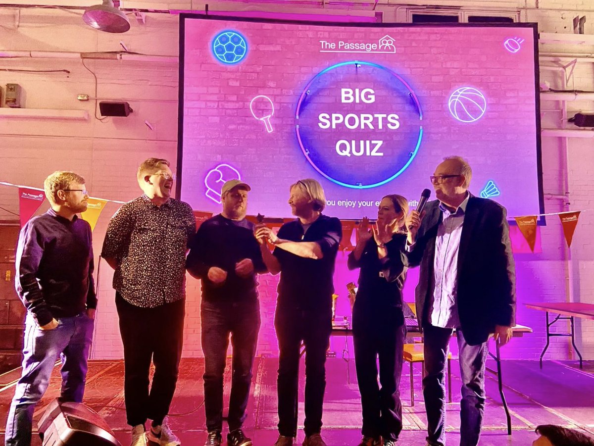 Quiz last night then, in aid of extraordinary @PassageCharity hosted by polymathic pottymouths @norcrosscricket & @kvlmason & won by 'Knock If Off Snower' team (feat. @HMLCowen @Nmozz @timkeyperson). Beautiful night, ta