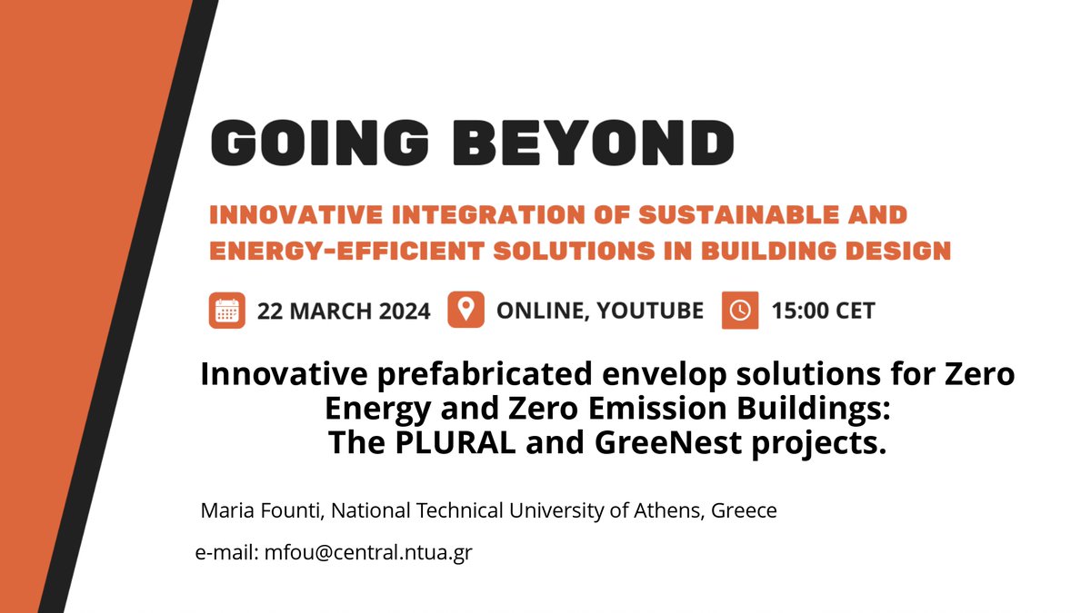 Last Friday, our project coordinator Maria Founti presented the role of innovative prefabricated envelope solutions for Zero Energy and Zero Emission Buildings at the final workshop of our sister project <a href="/PowerskinPlus/">Powerskin+</a>. Download Maria's presentation 👉 plural-renovation.eu/s/Presentation…
