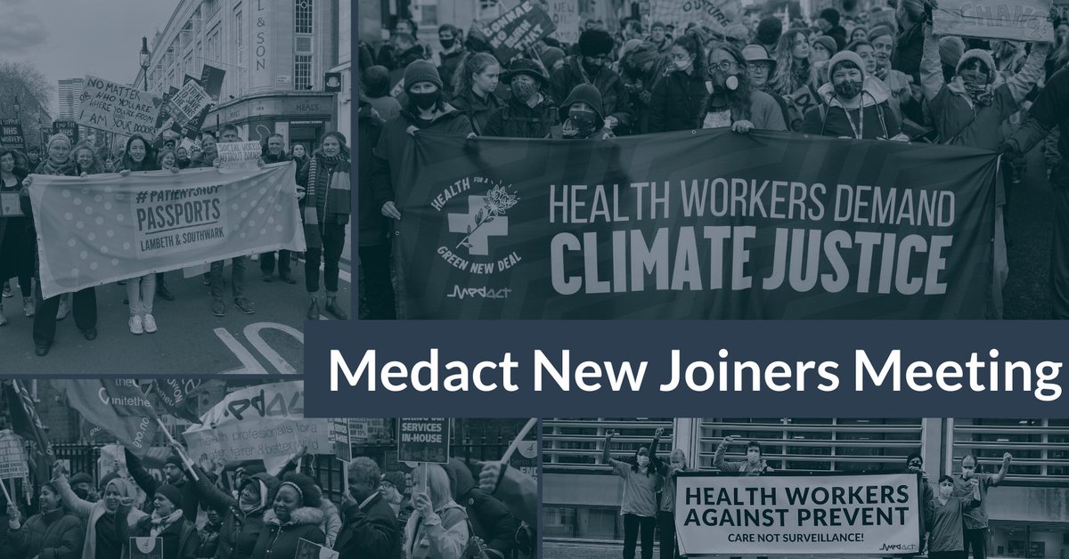 If you've joined Medact in the last year and want to get more involved but are yet to find your place in the movement, come to our New Joiners meeting on Tuesday April 30th! Register: medact.org/event/new-join…