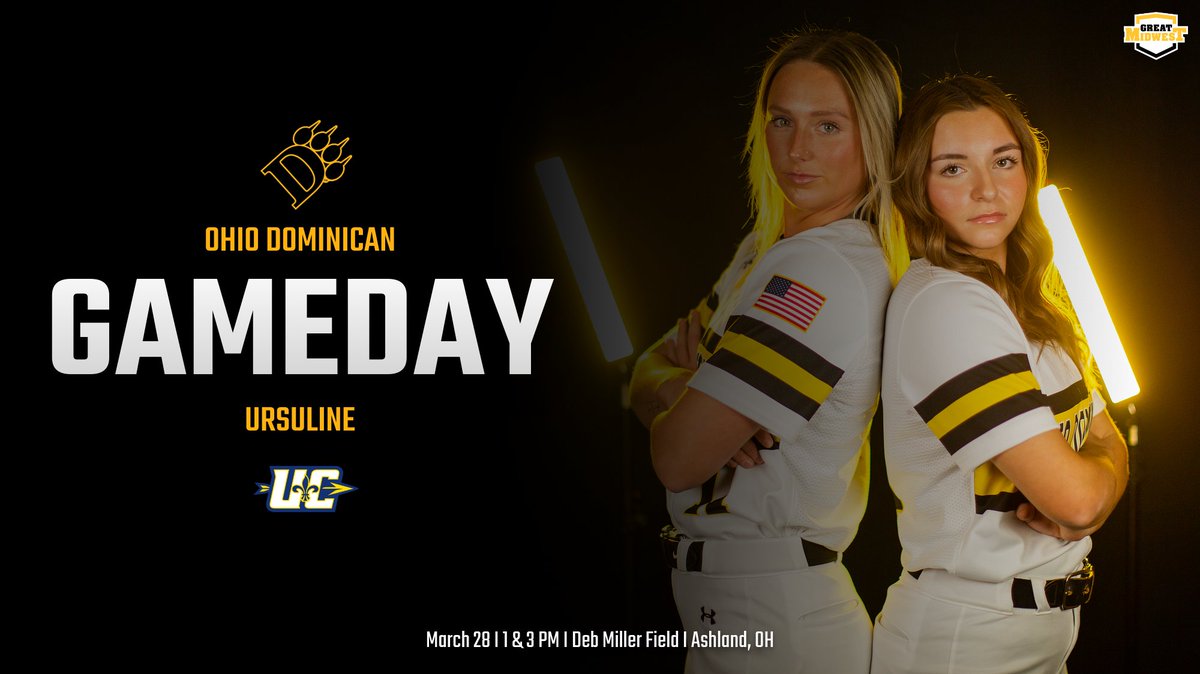 Gameday but with a twist! @ODU_Softball will play Ursuline College today at 1:00 and 3:00 PM at Deb Miller Field in Ashland, Ohio! Don't Miss it! #ClawsOut 📺: bit.ly/3QXdf5L 📊: bit.ly/48RZPgA