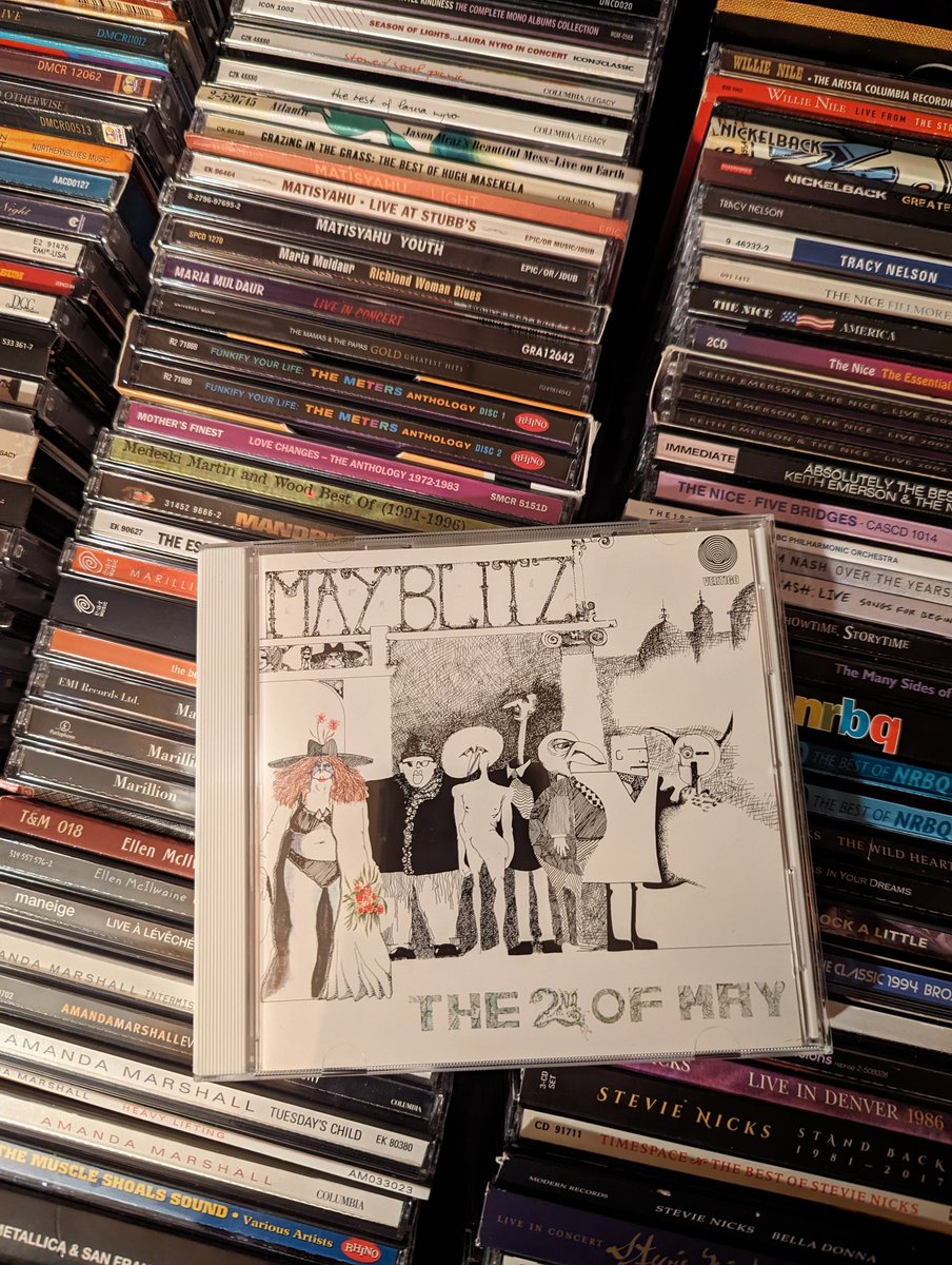 DarylMann11's tweet photo. Finally procured a copy (on Japanese CD) of the second May Blitz album - some 53 years after the fact. Like the great T2, this was a Brit trio that issued a pair of albums and then split forever. Fabulous heavy rock. #MayBlitz #CDs https://t.co/kmz0Wn2hBv