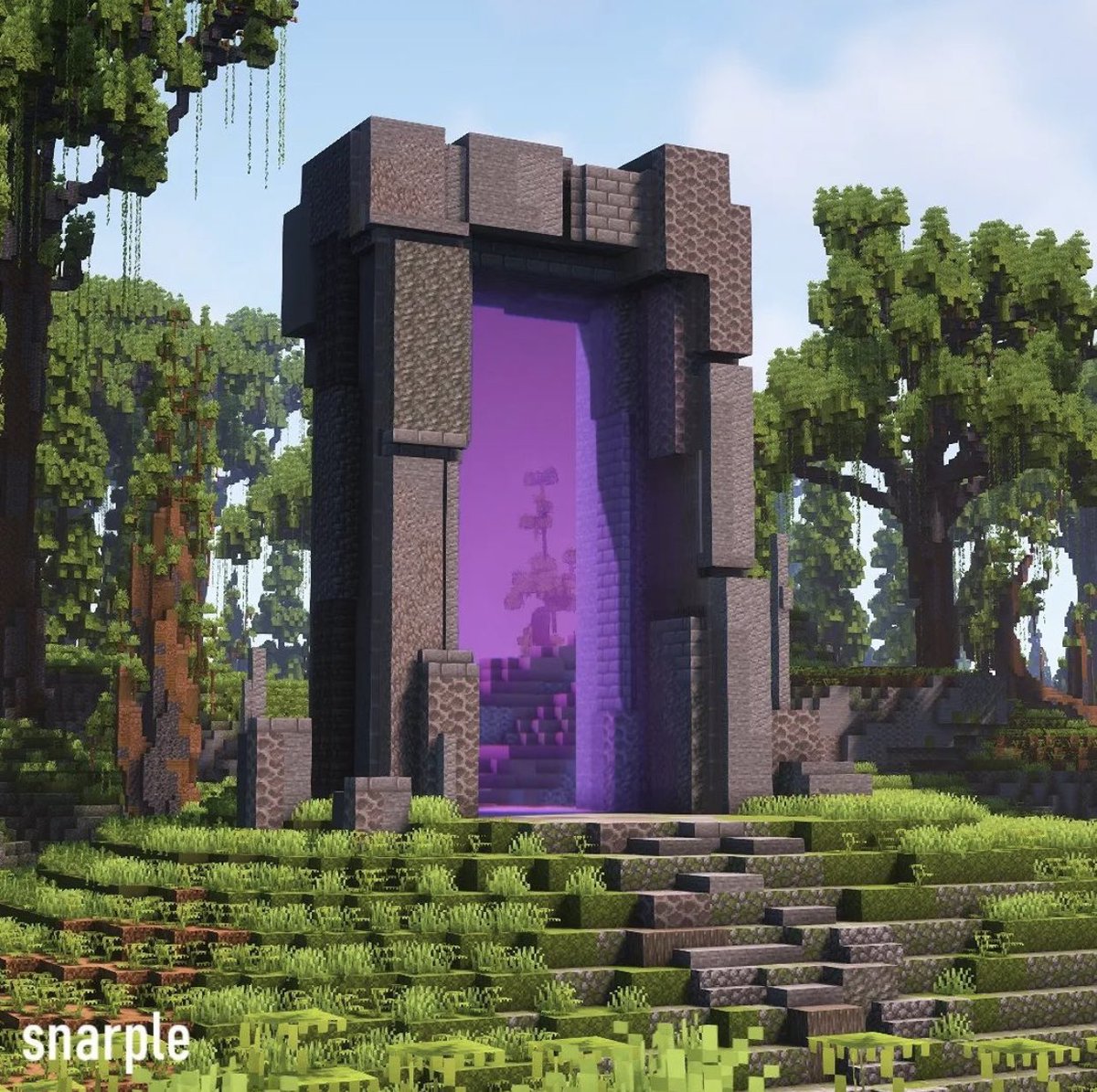 Portal designed by @Snarple_ #minecraft建築コミュ #MinecraftServer #minecraftbuilds #Minecraft