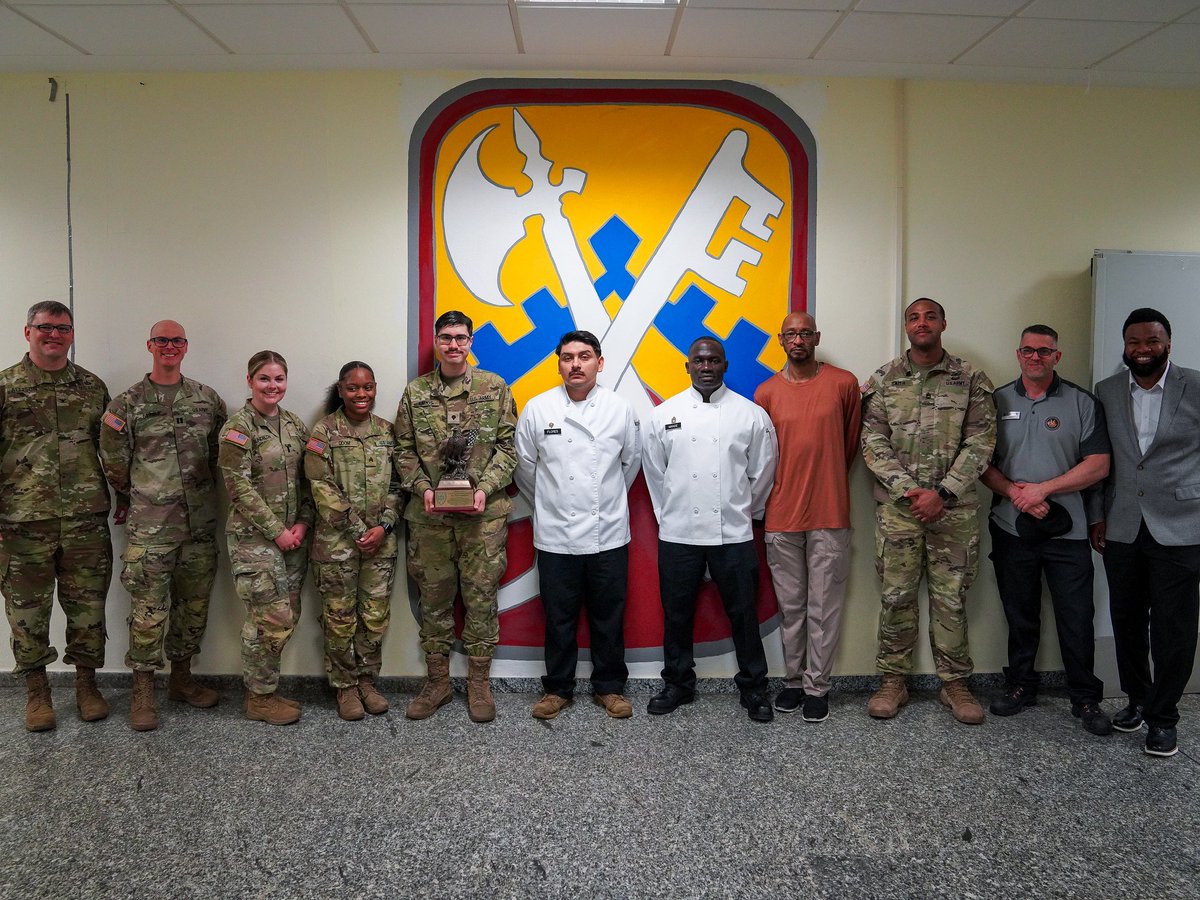 Congratulations to the Wings of Victory Warrior Restaurant for winning the FY24 21st TSC CG's Best Mess Competition! The deputy commanding officer, Col. Allison, presented the award to the Wings of Victory staff for their exemplary work during Thanksgiving. #StrongerTogether