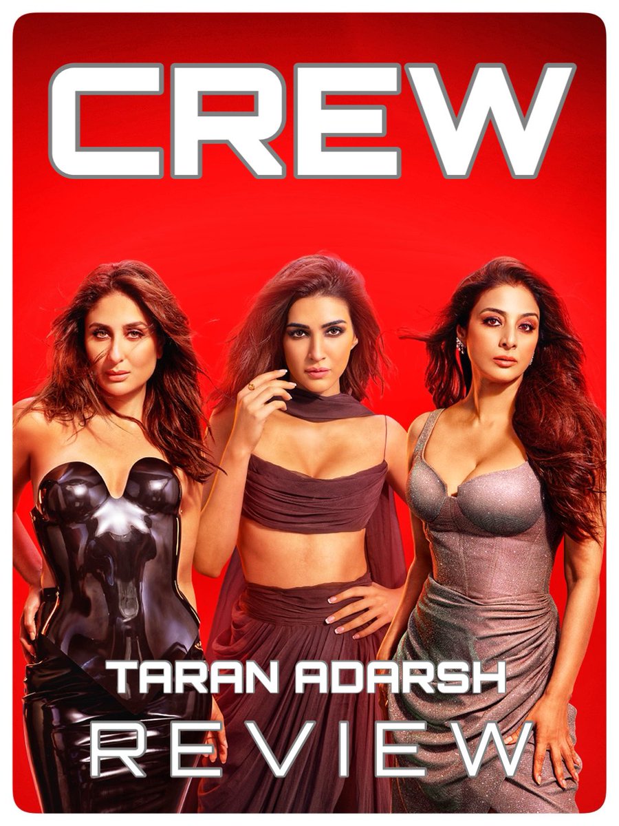 #OneWordReview... #Crew: ROCKING. Rating: ⭐⭐⭐⭐️ #Crew is an absolute joyride: Fresh concept, hilarious episodes, witty one-liners and super soundtrack… #Tabu, #KareenaKapoorKhan and #KritiSanon are a riot, shine in this well-crafted entertainer… Watch it! #CrewReview Have…