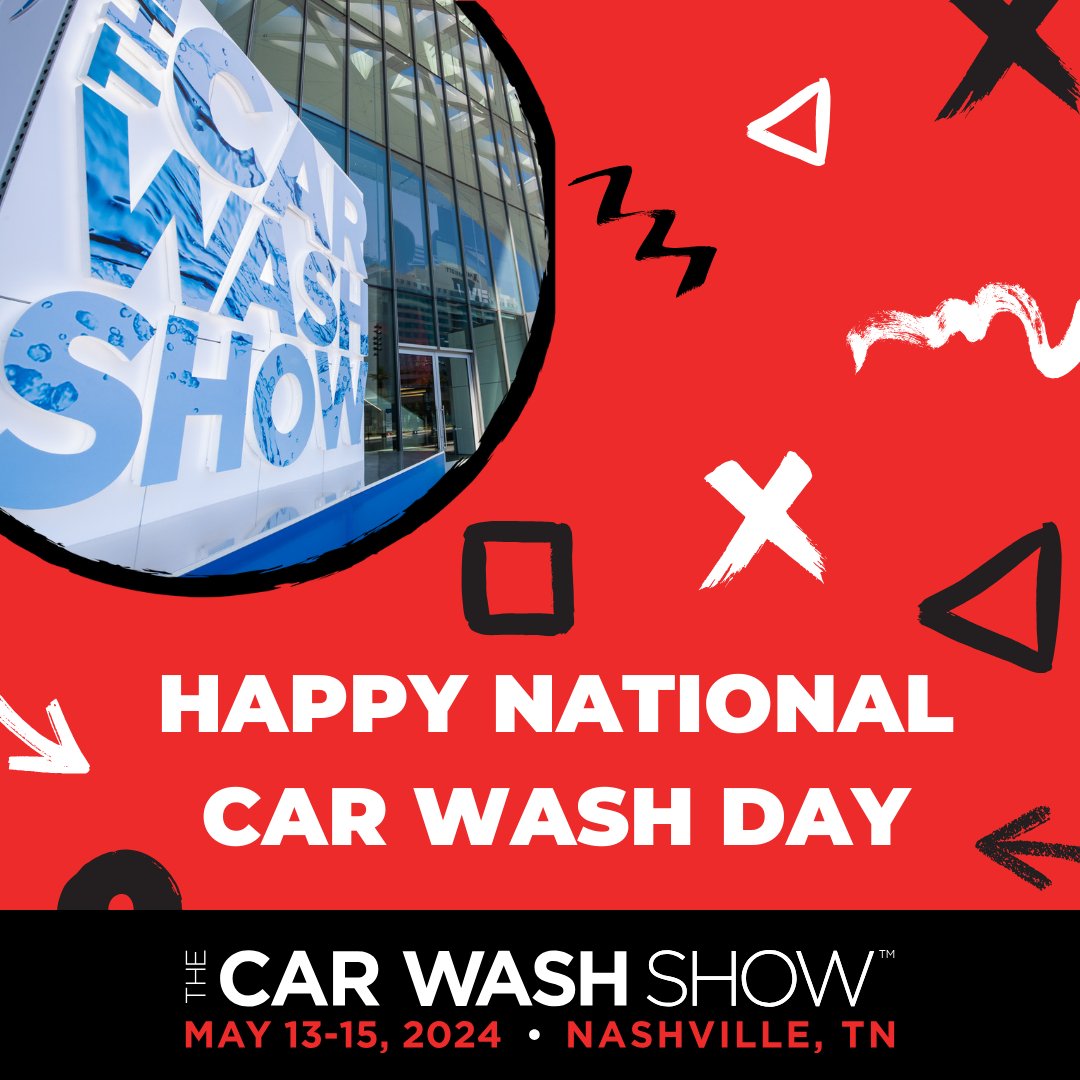 It's National Car Wash Day! 

If you're looking for a way to celebrate (and for more ways to connect and celebrate with your wash community), lock in plans to join us in Nashville this May. 

Why wait to register? carwashorg.info/3PEjaei

#GoCarWashShow