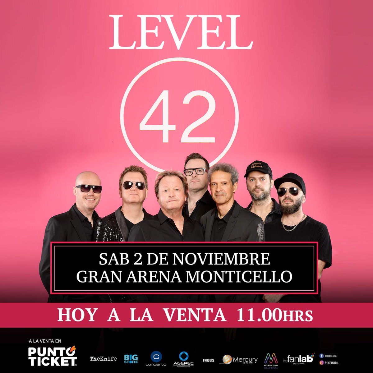 Estás listo para @level42official? 🤩 Hoy a las 11.00 hrs comienza la preventa! Aprovecha el 20% de descuento con TODO medio de pago! Entradas en @puntoticket puntoticket.com/level-42