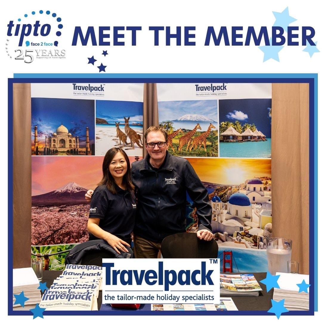 💙MEET THE MEMBER💙 #19 of 25! Today we're introducing the fabulous on the road, Business Development Team at Travelpack-Jenny & Darren!🤩 Travelpack are one of the UK's largest independent travel companies specialising in worldwide tours, holidays, flights & event tickets ✈️🛳🚙