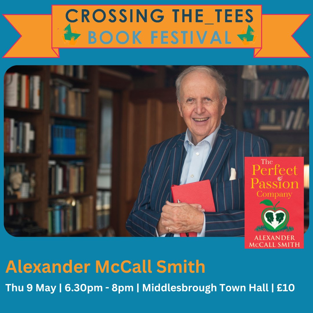 Tickets are now on sale for our pre-festival event with @McCallSmith - book yours today at middlesbroughtownhall.co.uk/whats-on/