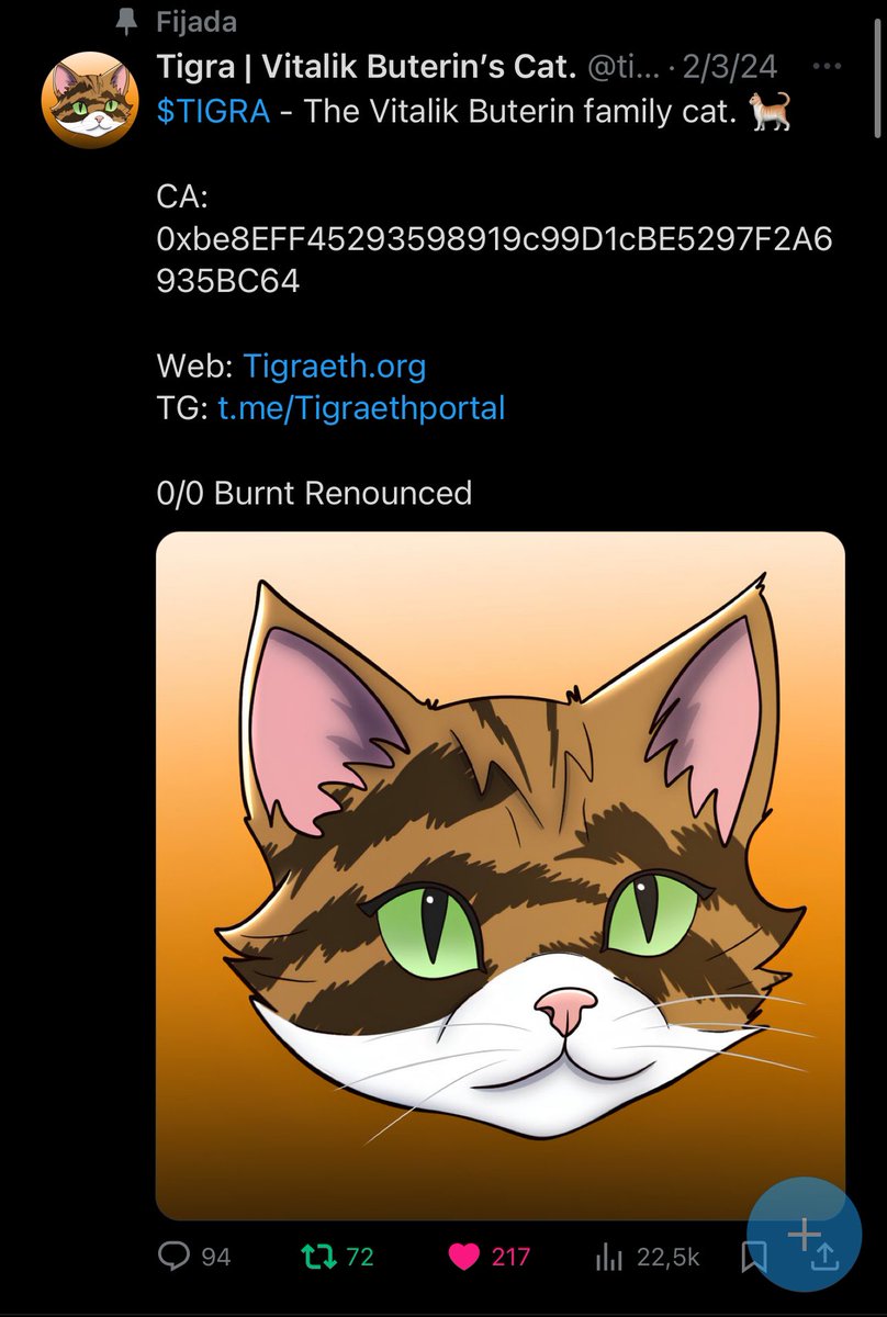 @MEXC_Official $TIGRA VITALIK’s Cat