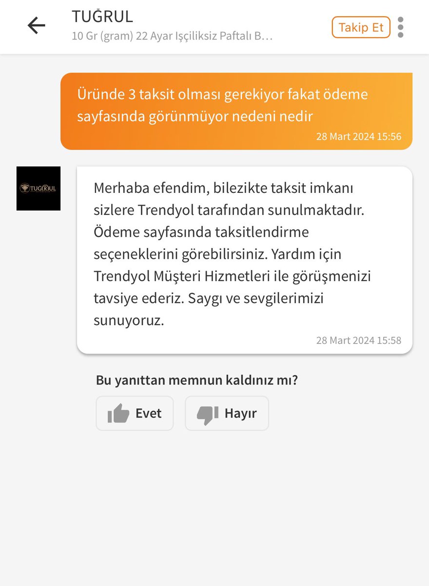 tigiy_'s tweet photo. @murat161190 @turc35 Genel olarak sebep bu Trendyol bunu kaldırmış, 3 taksitli hediyelik bilezikten nasıl taksit kaldırıyorsun @Trendyol https://t.co/L6GosbxjsL