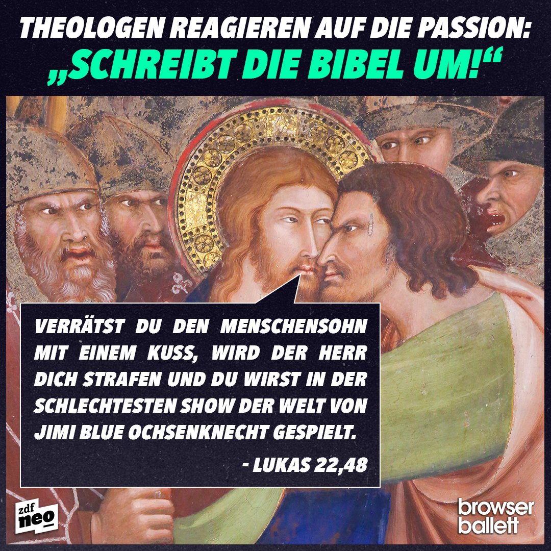 Judas hatte die Wahl 

#DiePassion