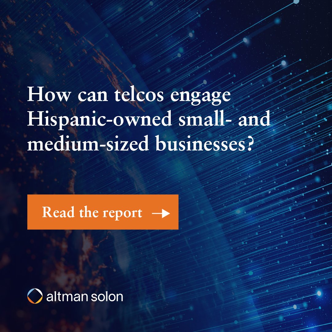 Our Hispanic #Telco & Media #Survey explores the unique needs of Hispanic-owned small- and medium-sized businesses in the U.S. and how #telecommunications companies can craft effective go-to-market #strategies. Explore survey findings ➡️ hubs.la/Q02r211G0 #BusinessStrategy