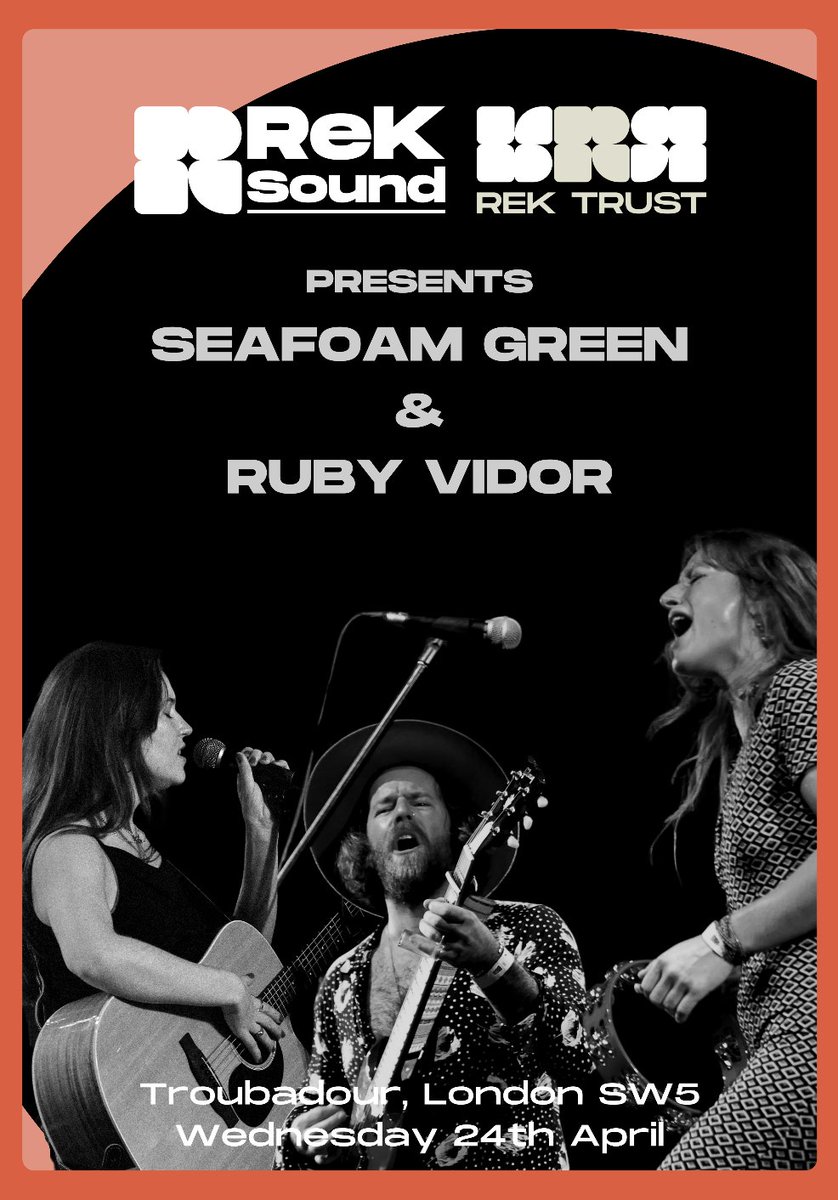 The Rek’ing crew are at it again and this train is rolling into legendary music venue the Troubadour on April 24th. We’ll have the wonderful @rubyvidor with us too! Get your tickets rek.ticketlight.co.uk/order/tickets/…