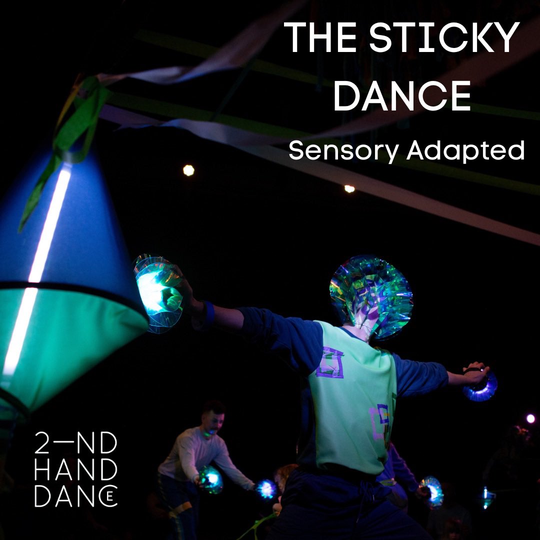 ✨The Sticky Dance: Sensory Adapted 1 week until our sensory adapted show is at @theplacelondon 🔗tickets&info via link in bio Three dancers shimmy through the audience weaving a tapestry of sticky tape in this tactile dance performance. Image: Zoe Manders Design: Alison Brown