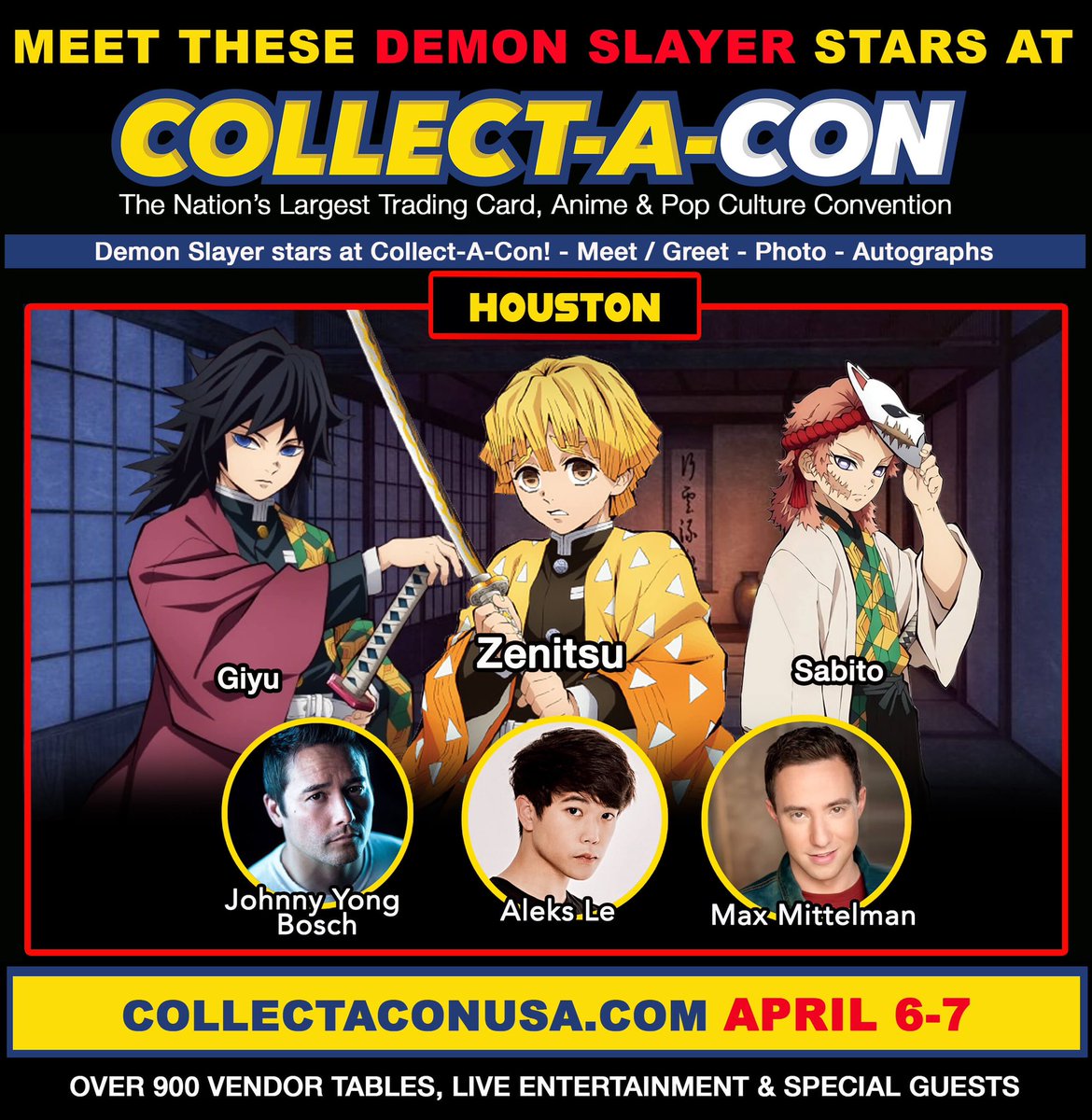 Demon Slayer fans, don’t miss your chance to meet these stars! #DemonSlayer #zenitsu #sabito #anime #cosplay #houston