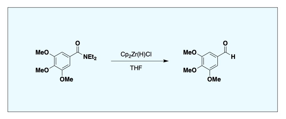 Discussion Addendum for: Mild Conversion of Tertiary Amides to Aldehydes Using Cp2Zr(H)Cl (Schwartz's Reagent) Gunda I. Georg et al. orgsyn.org/demo.aspx?prep…