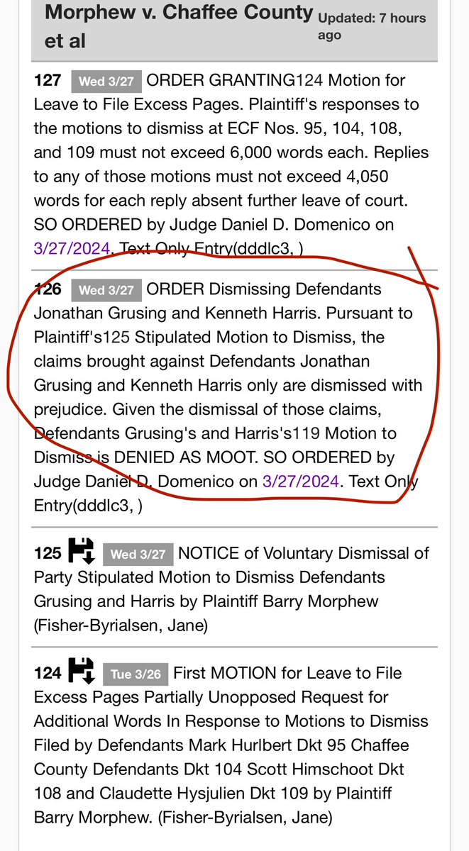 And then there were how many? #BarryMorphew civil rights case sheds a few more defendants as tomorrow’s deadline looms.