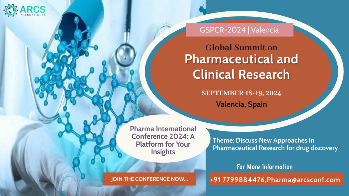 #GSPCR2024 #PharmaceuticalConference #Pharma2024 #PharmaConference #callforabstract #callforpapers #callforspeakers Submit #abstracts on #pharmaceutics #biopharmaceuticals
#pharmaceuticaltechnology #pharmaceuticalindustry #AI #drugdiscovery
#drugdevelopment #clinicalresearch