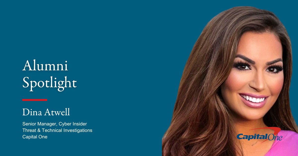 Celebrating alumna Dina Atwell whose TWC experience fuels a career in cybersecurity and leadership role at Capital One.

Tap/Click to learn how skills and networks have propelled her to success. 
hubs.ly/Q02r289k0

#ExperientialLearning #Cybersecurity #RisingStar