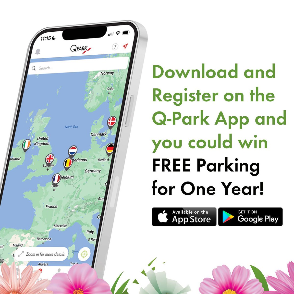 WIN FREE PARKING for a year! Simply download & register on the Q-Park App and you could be the lucky winner 🅿️ buff.ly/3VE7eNO