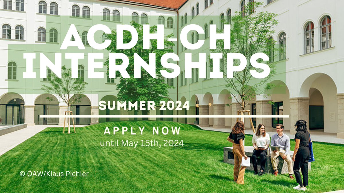 ⚡️Calling students, academics & young professionals with an interest in #DigitalHumanities/#CulturalHeritage! Apply for an #internship @ACDH_OeAW in Summer: ➡️Project-Based Research ➡️Technical Development ➡️Outreach & Knowledge Transfer Deadline: 15.5. 👉oeaw.ac.at/acdh/education…