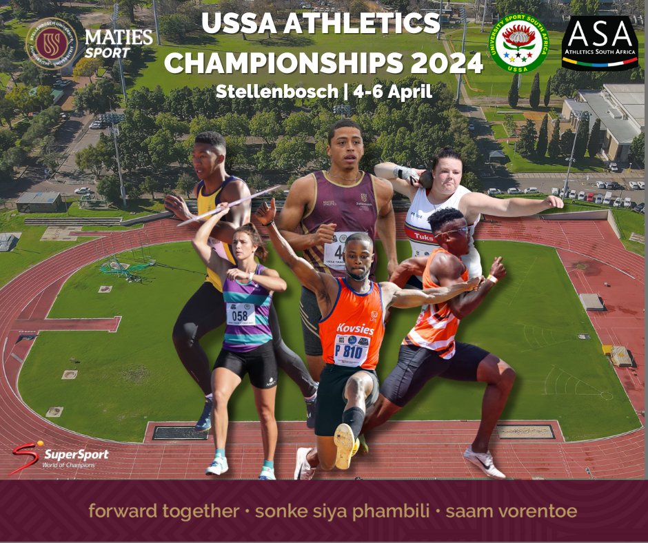 We are honoured to host this years edition of the USSA Athletics Track and Field Championships in Stellenbosch 🏆 Athletes from across the country will compete and showcase their skills. It will be a thrilling event full of excellent performances. See you there! #matiessport