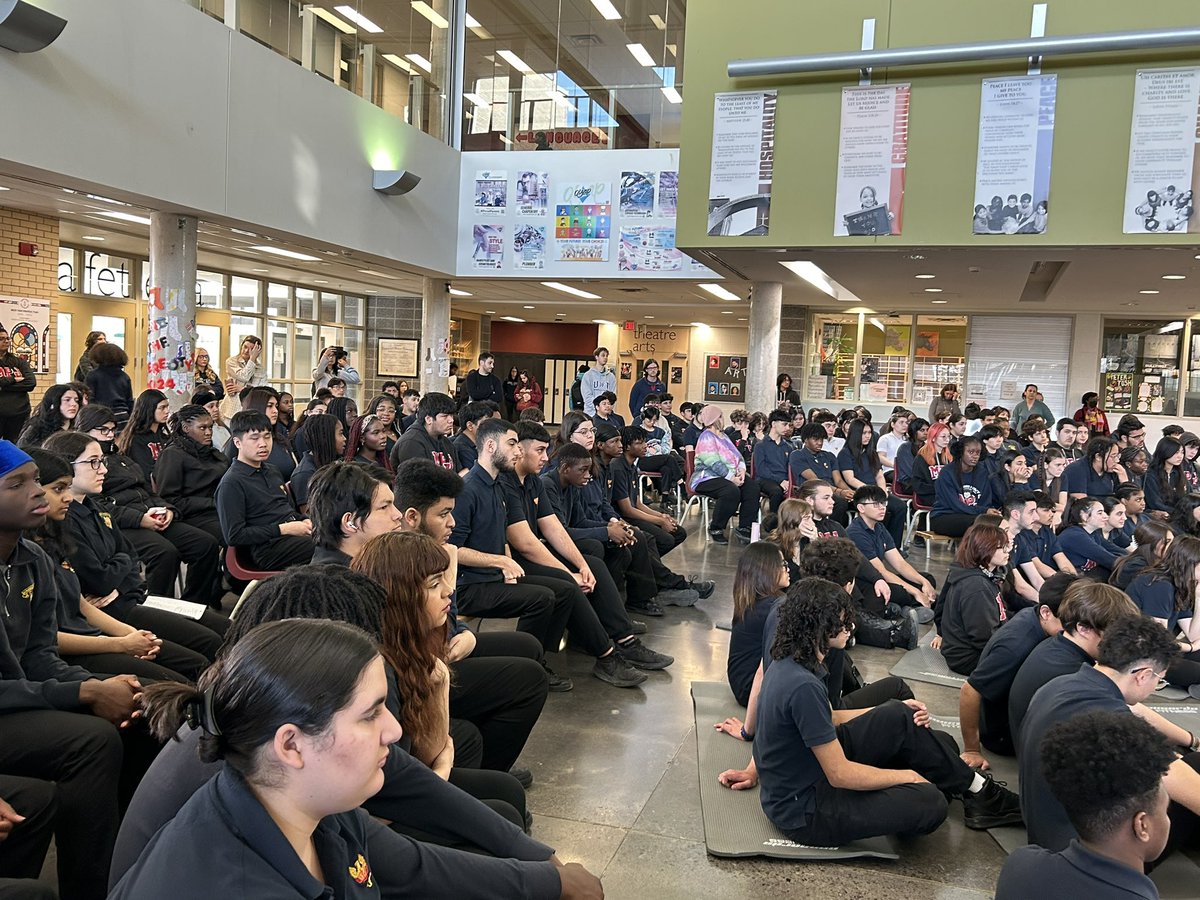 On Holy Thursday, Monsignor Johnson students participate in the Stations of the Cross. Thank you to all staff and students who participated. @MPJ_TCDSB @ChaplaincyMpj @TCDSB @TCDSB_CKim