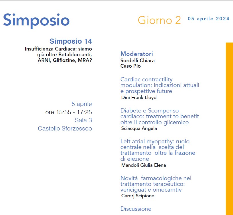 DrGEMandoli's tweet photo. 🗣️Ci vediamo a Milano per il congresso nazionale #SIECVI 2024 per parlare di funzione atriale e #insufficienzacardiaca 
🕰️5 aprile 15.55-17.25
📍Sala 3 

#echofirst #heartfailure #strain #LAfunction #HFtherapy https://t.co/Zoh02FAjsZ
