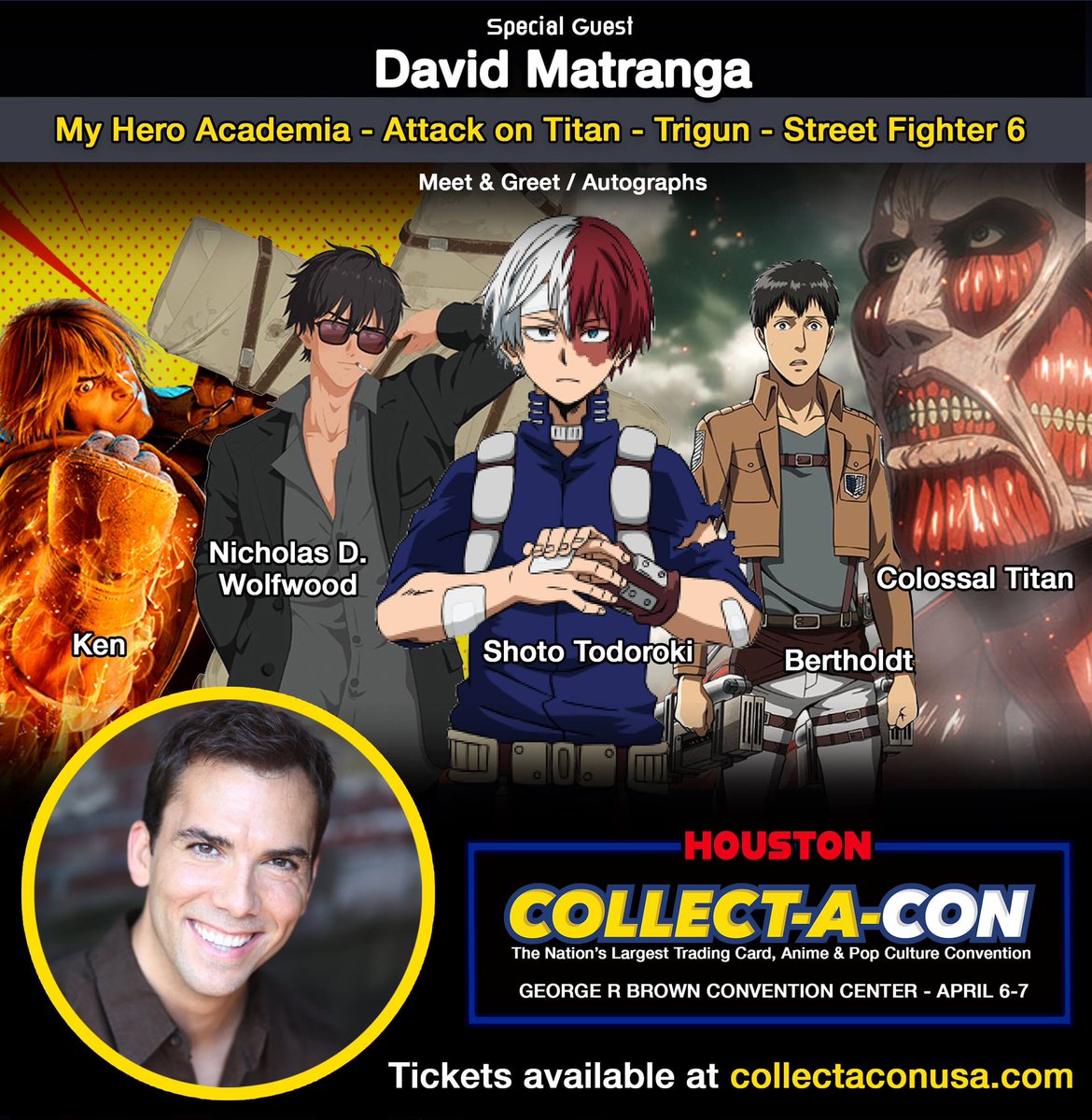 Meet David Matranga in Houston! #MyHeroAcadamia #mha #Todoroki #attackontitan