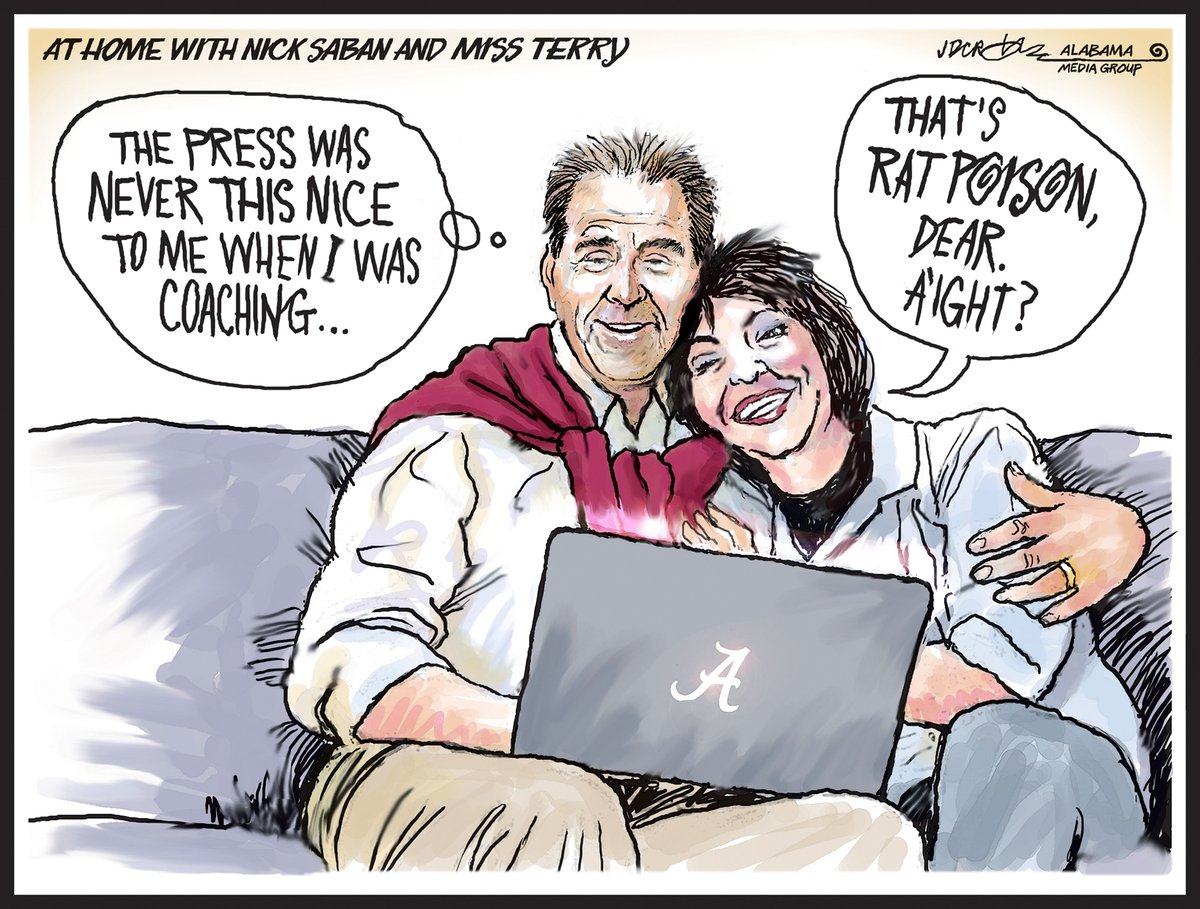 Nick Saban and Miss Terry home alone. What could go wrong? al.com/news/2024/03/n… #alpolitics #RollTide <a href="/finebaum/">Paul Finebaum</a> #Saban #MissTerry #Alabama #Alabamafootball