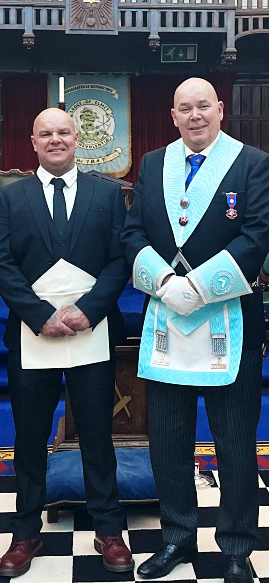 A Brother in every sense, Our WM Chris Smith lead an amazing ceremony last night where he initiated his younger brother Stephen, Welcome to the Lodge of Elmet Brother Smith (the 4th)
